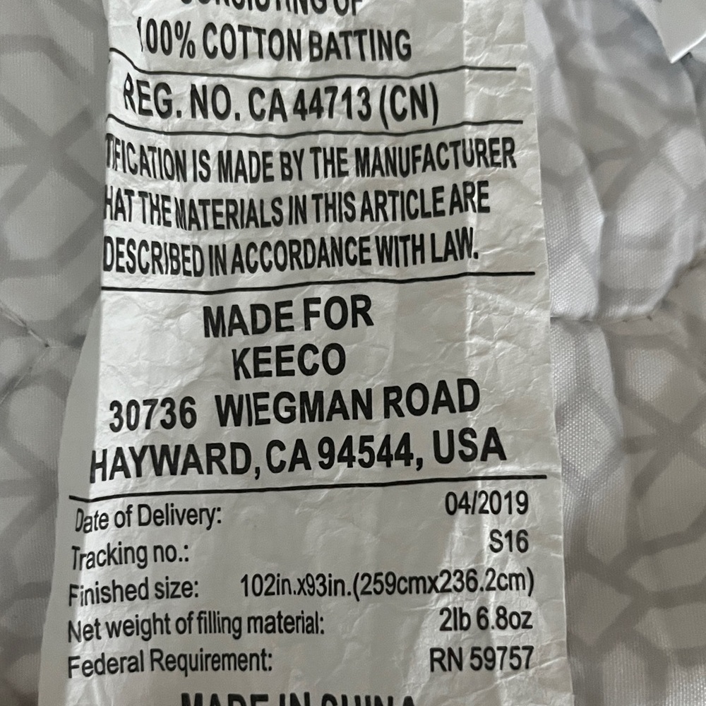 F/Q, The Big One, Quilted Bedding - Picture 5 of 5
